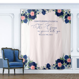 Hintergrund der Hochzeiten von Royal Rose Blue und Wandteppich