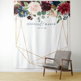 Hintergrund der Hochzeitsdekoration von Navy Burgu Wandteppich