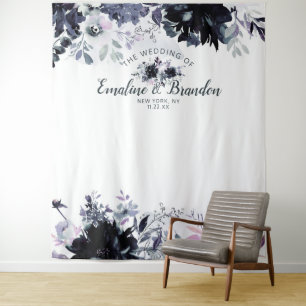 Hintergrund der Hochzeitskabine der Blumenflotte v Wandteppich