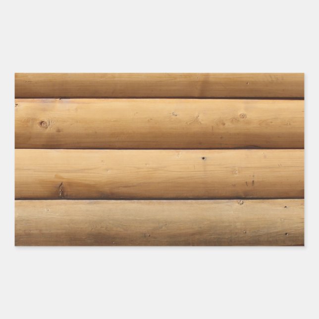 Hintergrund der Imitate Blockhüttenseite Rechteckiger Aufkleber (Vorderseite)