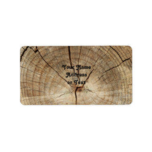 Hintergrund der Imitate Tree Rings Adressaufkleber