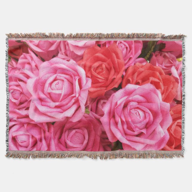 Hintergrund der künstlichen Rote Rose Decke (Vorderseite)