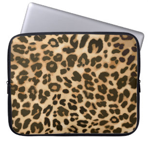 Hintergrund der Leopard-Printmedien Laptopschutzhülle