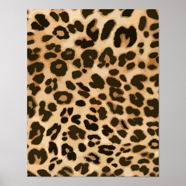 Hintergrund der Leopard-Printwerbung Poster (Vorne)