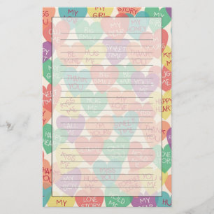 Hintergrund der Liebe Briefpapier