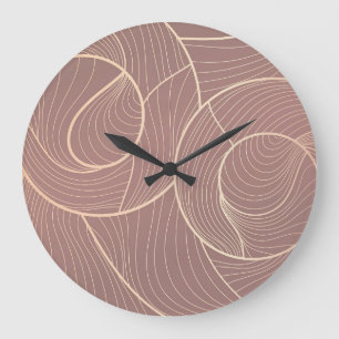 Hintergrund der Luxus Gold Lines Muster Große Wanduhr