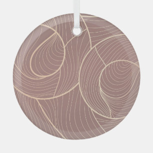 Hintergrund der Luxus Gold Lines Muster Ornament Aus Glas