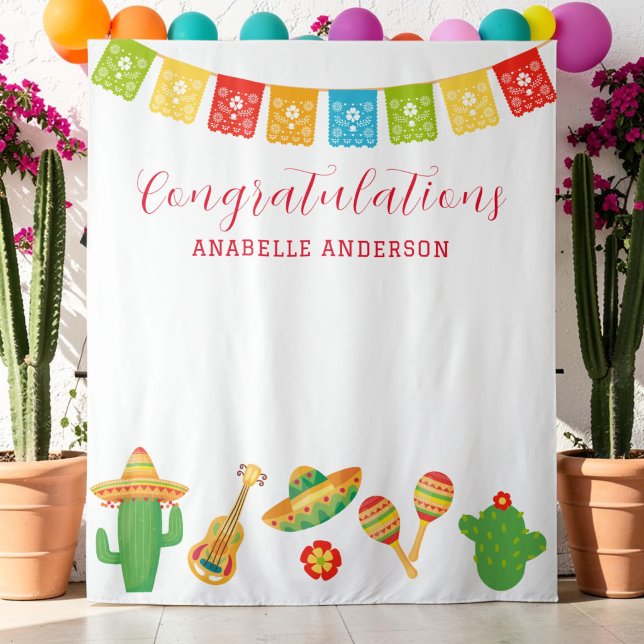 Hintergrund der mexikanischen Fiesta Graduation Pa Wandteppich (Von Creator hochgeladen)