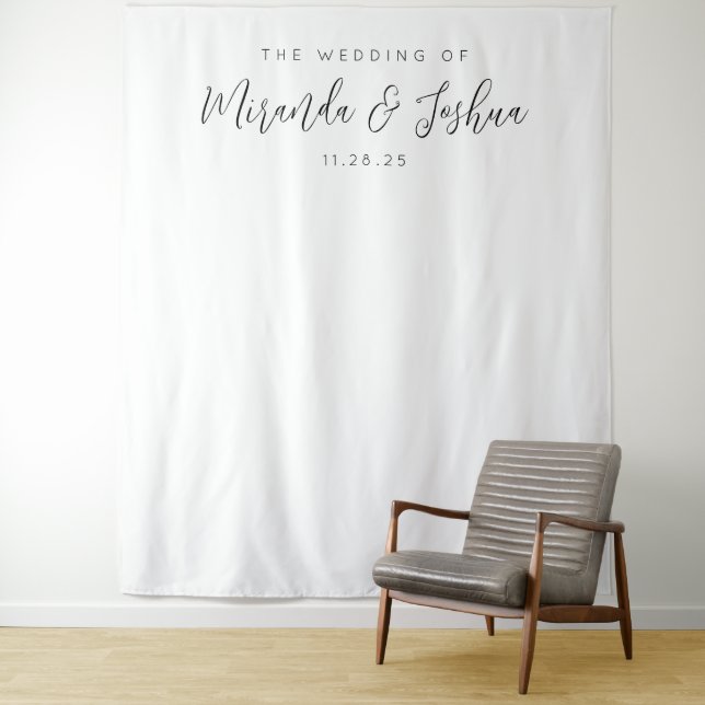 Hintergrund der Minimalistischen Hochzeitsempfehlu Wandteppich (Beispiel)