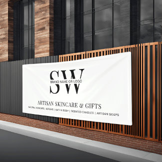 Hintergrund der Minimalistischen Monogram-Werbeakt Banner