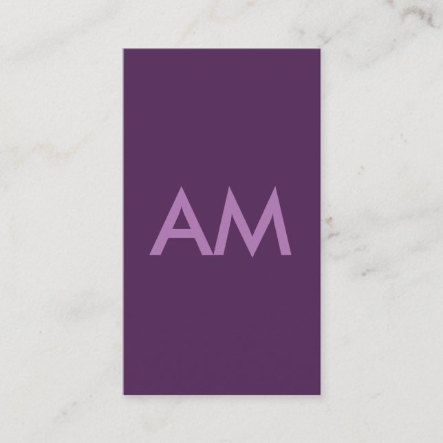 Hintergrund der Minimalistischen Monogramm-Lavende Visitenkarte (Vorderseite)