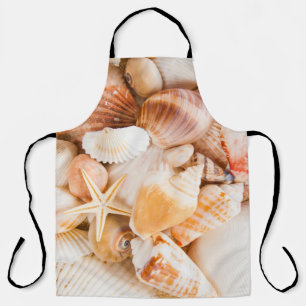 Hintergrund der Muscheln: Meeresthema. Schürze