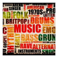 Hintergrund der Musik mit verschiedenen Genres und