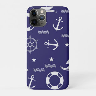 Hintergrund der nautischen Navy Blauer nahtloser M Case-Mate iPhone Hülle