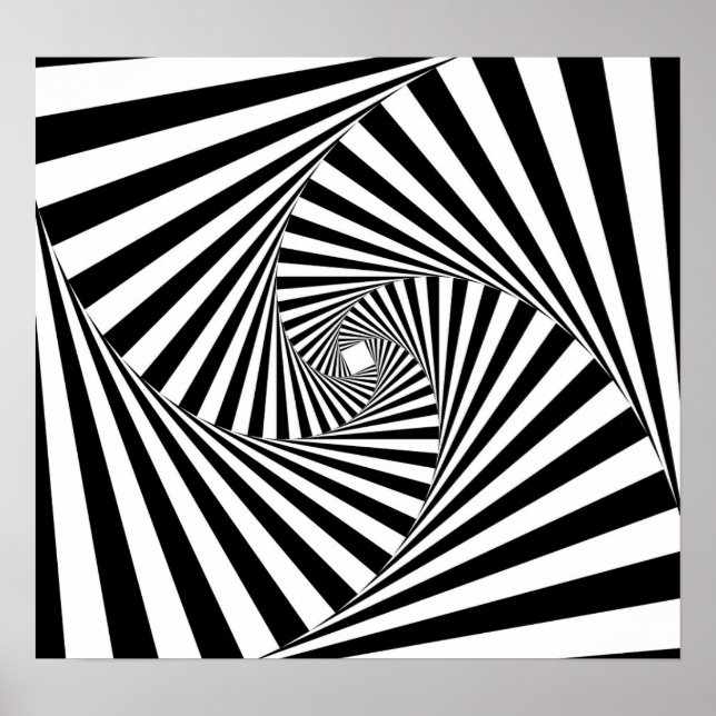 Hintergrund der optischen Illusion von B&W Poster (Vorne)