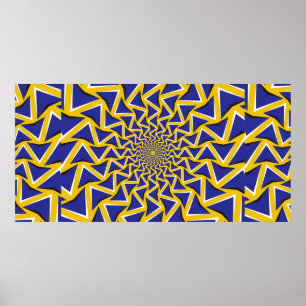 Hintergrund der optischen Täuschung Bitmap Blaue Poster