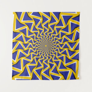 Hintergrund der optischen Täuschung Bitmap Blaue Wandteppich