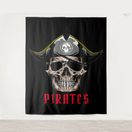 Hintergrund der Pirate Skull-Piratenflagge Wandteppich