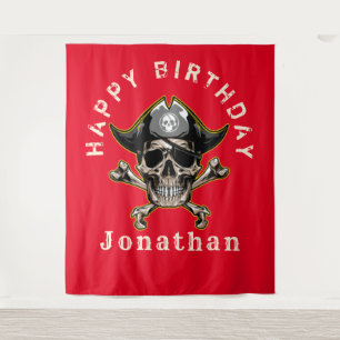 Hintergrund der Piratenknochen Wandteppich