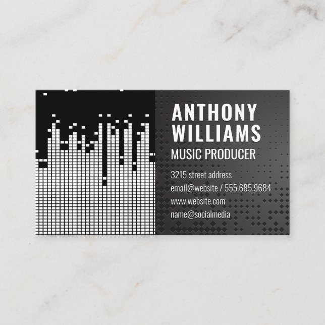 Hintergrund der Pixel-Sound-Bar Visitenkarte (Vorderseite)