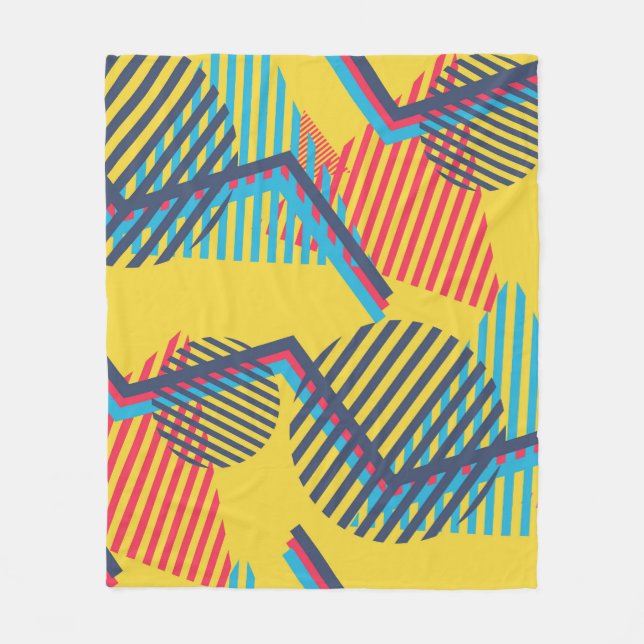 Hintergrund der Pop-Kunst, abstrakte geometrische  Fleecedecke (Vorderseite)