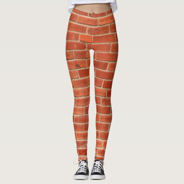 Hintergrund der Red Brick Wall Textur Leggings (Vorderseite)