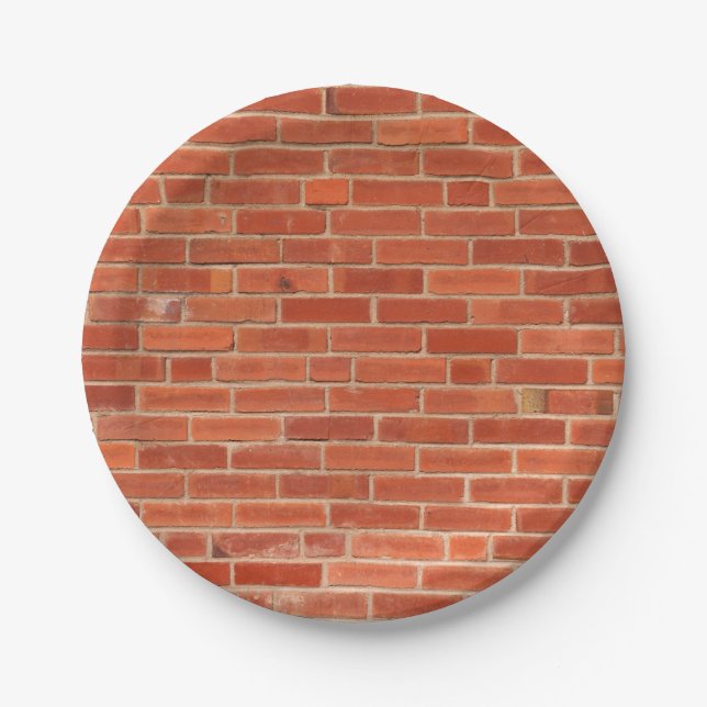 Hintergrund der Red Brick Wall Textur Pappteller (Vorderseite)
