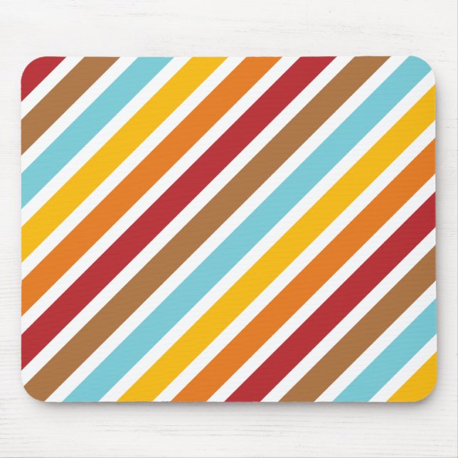Hintergrund der Retro Diagonale Stripes Mousepad (Vorne)