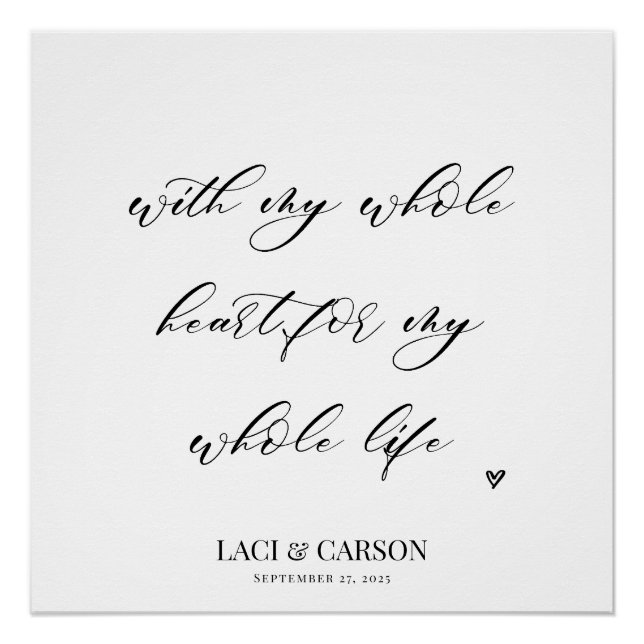 Hintergrund der romantischen Hochzeitsreise Poster (Vorderseite)