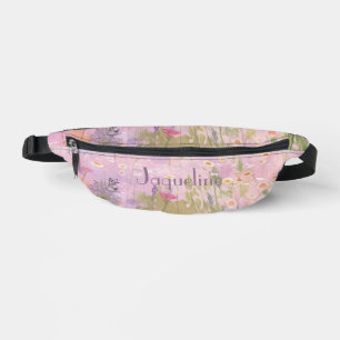 Hintergrund der rosa Frühlingshügel Bauchtasche