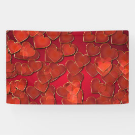 Hintergrund der roten Herzen oder Hintergrund Banner