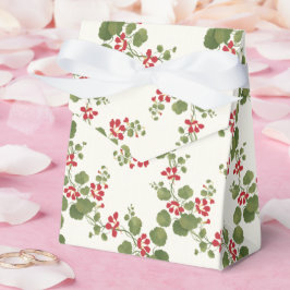 Hintergrund der Roten Nasturtiumcreme Geschenkschachtel