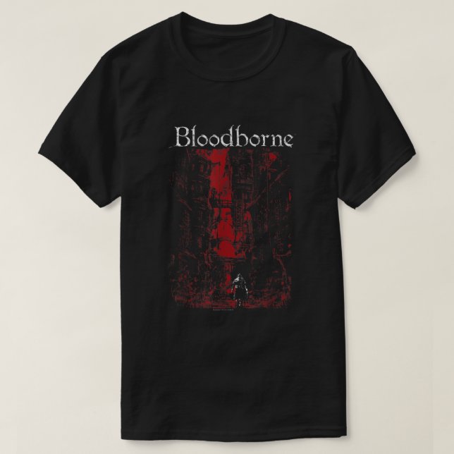 Hintergrund der roten Stadt im Blut T-Shirt (Design vorne)