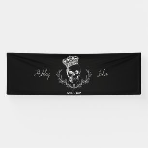 Hintergrund der Royal Skull Hochzeit Banner