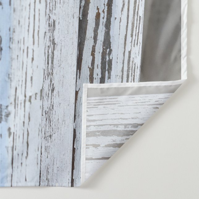 Hintergrund der rustikalen weißen Holzfotografie Wandteppich (Detail)