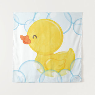 Hintergrund der Tapisserie "Watercolor Rubber Duck Wandteppich