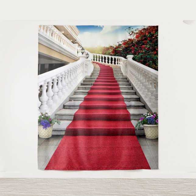 Hintergrund der Treppe Wandteppich (Vorderseite)