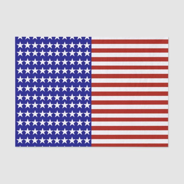 Hintergrund der US Flagge Seidenpapier (Vorderseite)