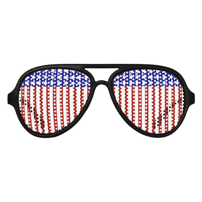 Hintergrund der US Flagge Sonnenbrille (Vorderseite)