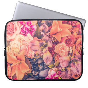 Hintergrund der Vintagen Blume - Vintager Filtervi Laptopschutzhülle
