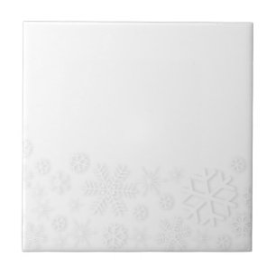 Hintergrund der weißen Schneeflocke Fliese