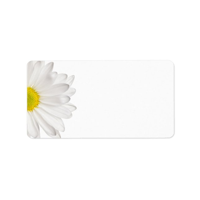 Hintergrund der White Daisy Blume - kundenspezifis Adressaufkleber (Vorne)
