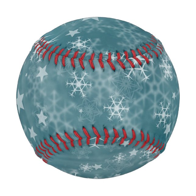 Hintergrund der Winterschneeflocke Baseball (Vorderseite)