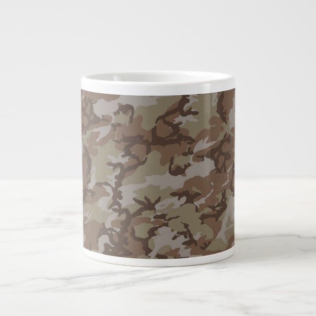 Hintergrund der Wüste Camouflage Jumbo-Tasse (Vorderseite)