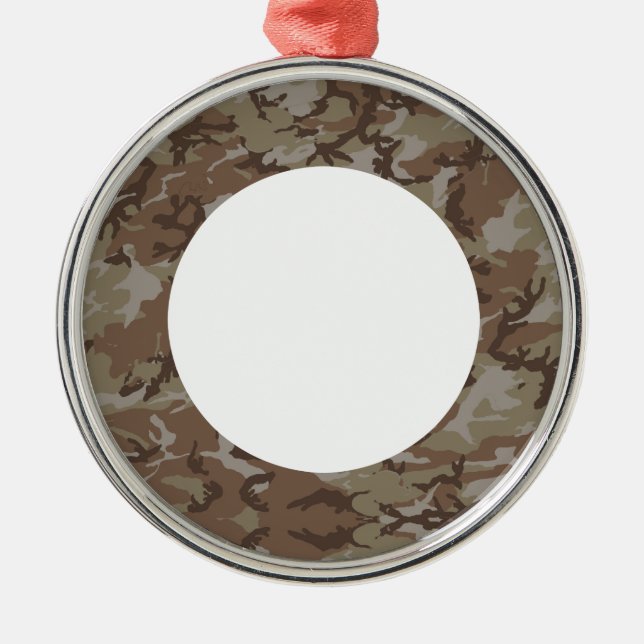 Hintergrund der Wüste Camouflage Ornament Aus Metall (Vorne)