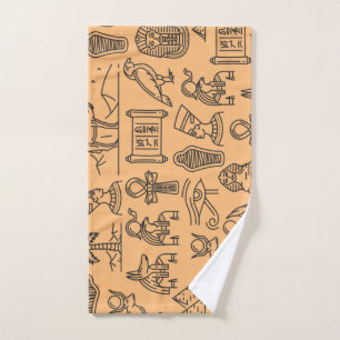 Hintergrund des ägyptischen Hieroglyphischen Symbo Handtuch