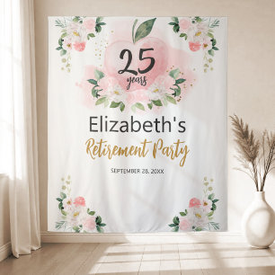 Hintergrund des Apple Floral Teacher Retirement Pa Wandteppich