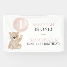 Hintergrund des Banners "Beary First Birthday" Banner