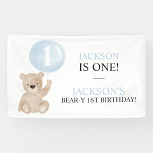 Hintergrund des Banners "Beary First Birthday" Banner