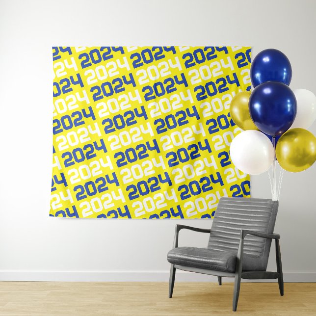 Hintergrund des blauen und gelben Abschlusses Wandteppich (Von Creator hochgeladen)